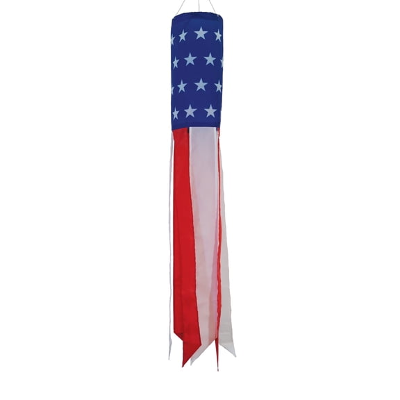 In the Breeze 4851 — Stars and Stripes Value Sock/Windsock, 33-Inch — Colorful Patriotic Outdoor Decor