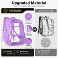 thumbnail image 4 of Lomyolo Clear Backpack for School Boys Girls Adult Transparent Bookbag with Reinforced Straps & 400D Oxford Fabric, Large Capacity Heavy Duty Backpack for Travel, Security, Work, College, Men & Women, 4 of 8