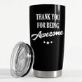thumbnail image 3 of Thank You for Being Awesome Tumbler Gift Set - Birthday, Christmas, Appreciation Inspirational Gifts for Women, Men, Coworkers - 20oz Stainless Steel Insulated Coffee Travel Mug, 3 of 6