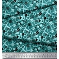 thumbnail image 2 of Soimoi Rayon Fabric Square Geometric Print Fabric by The Yard 42 Inch Wide, 2 of 3