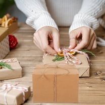 OULII  Elegant Present Box Light Brown Cardstock DIY Friendly for Holidays 10Pcs