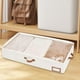 thumbnail image 1 of Caja de almacenamiento de almacenamiento de almacenamiento debajo de la cama con contenedor de ropa plegable de tapa con manijas para el dormitorio, 1 of 8