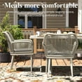 thumbnail image 6 of LayinSun Outdoor Dining Set for 10, 11 Pieces Patio Furniture Sets with Aluminum Dining Table and Rope Weave Chairs, 6 of 7