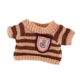 thumbnail image 4 of Ropa para muñecas de 7 pulgadas para niños, crea tu propio atuendo para muñecas, divertido suéter para muñecas. Rayas marrones, 4 of 7
