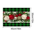 thumbnail image 3 of Aooww Christmas Placemats Set of 4 Christmas Plastic Table Place Mats Merry Christmas Dining Mats Washable Xmas Holiday Rustic Vintage Table Decor for Indoor Outdoor Christmas Party Dining Table, 3 of 8