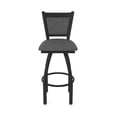 thumbnail image 5 of 870 Hadleigh 36" Swivel Bar Stool with Black Wrinkle Finish and Graph Coal Seat and Back, 5 of 5