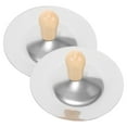 thumbnail image 1 of Mobutofu 2Pcs Round Silver Finger Cymbals Mini Musical Instruments for Kids, 1 of 6