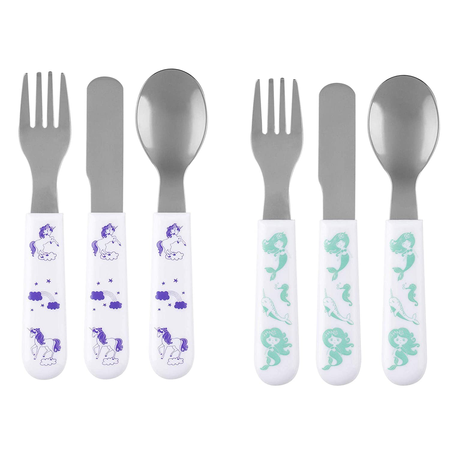 Black Hunpta Cute Mermaid Spoon Handle Spoons Flatware Coffee Drinking Kitchen Tools 