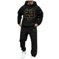 thumbnail image 5 of Mens Jogging Suits 2 Piece Set Casual Workout Hoodies and Joggers Athletic Tracksuit Outfits Men's Clothing, Black, Size S, 5 of 5