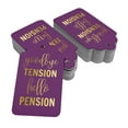 thumbnail image 2 of Inkdotpot Pack Of 100 Real Gold Foil Paper Tags Good Bye Tension Hello Pension Retirement Favor Hang Tags, 2 of 6