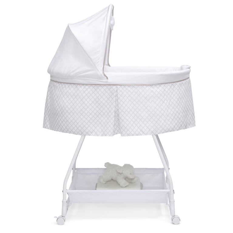 Delta Children Deluxe Soothing Dreams Bassinet, Grey photo 2