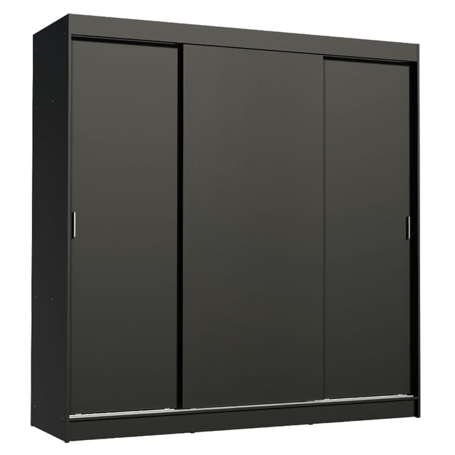 Ropero Closet Madesa Reno 3 Puertas Corredizas Negro