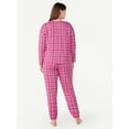 thumbnail image 3 of Joyspun Women’s Long Sleeve Tee and Joggers, 2-Piece Pajama Set, Sizes S-3X, 3 of 6