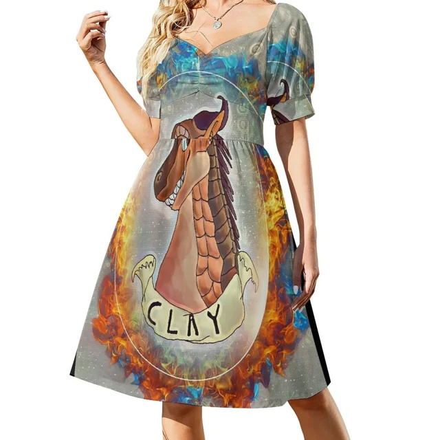 ¡Inspiración en Alas de Fuego! Vestido sin mangas Clay the Dragon de L Gottshall, vestido de verano para mujer, estilo coreano.