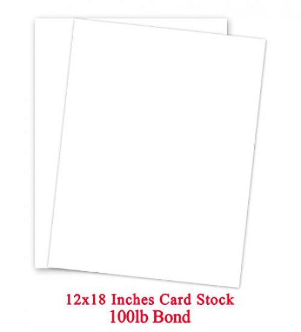 Blank White Cardstock 12” x 18” Inches | Heavyweight 100lb Cover (270 gsm) | 50 Sheets Per Pack