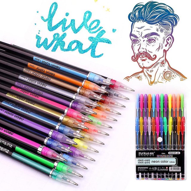 Belita Amy Stationery Gel Pen Set-Juego de colorear para niños-24 piezas de Rainbow Stationery Painting Set// kaili Sencillez