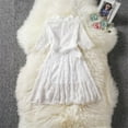 thumbnail image 4 of PENGXIANG Enfants en Bas Âge Bébé Filles Dentelle Robe de Mariée Robe de Soirée Robe de Princesse Blanche 5-6 Ans, 4 of 6