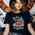 thumbnail image 3 of Booked for the Holidays Shirt | Cute Reading Graphic Tee for Book Lovers, Black, Size M, 3 of 6