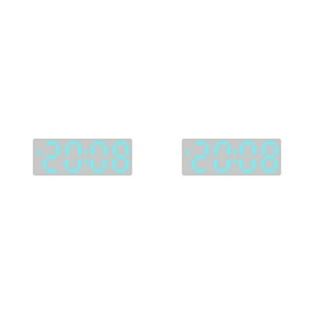 kurtrusly Wall Mount Clock With Double Placement Large Display Screen Colorful Digital 8017BlueLight 2Set