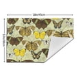 thumbnail image 3 of XMXT 4 Pcs Woven Placemats, Various Butterflies Yellow Print Stain Resistant Anti-Skid Placemat for Kitchen Table, 12 x 18 inches, 3 of 6