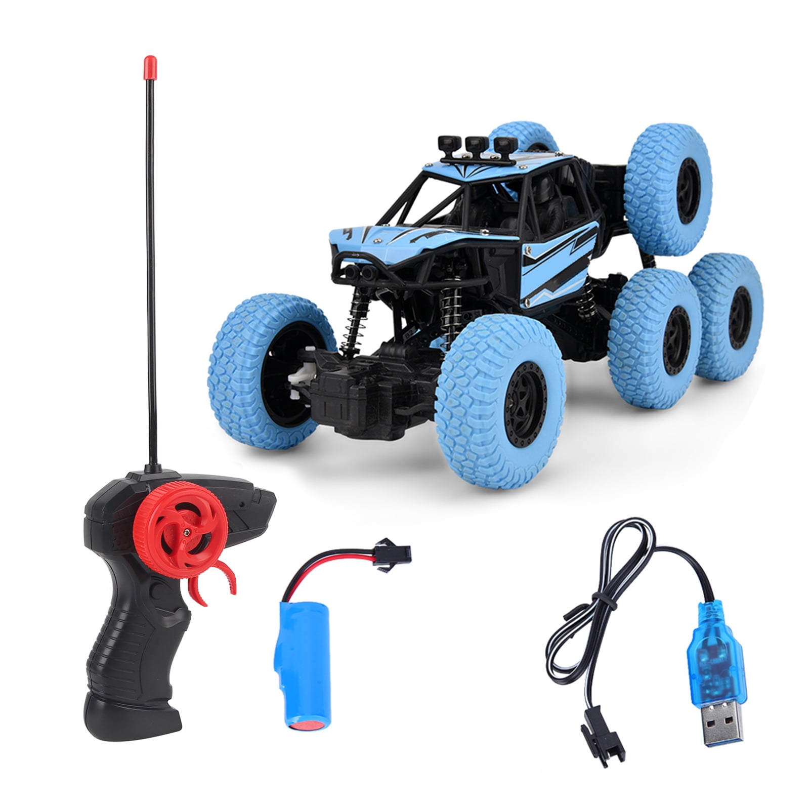 Control remoto de 6 ruedas 1/18 Crawler Buggy Racing Car RC modelo de ...
