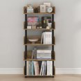 thumbnail image 3 of Furinno TURN-N-TUBE Book Shelf, 5-Tier Bookshelf, Bookcases, Storage Shelves with Rounded Corner Top Edges, 9.2 x 23.6 x 52.6, for Organization and Storage, Living Room, Home Office, Flagstaff Oak, 3 of 5