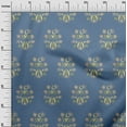 thumbnail image 2 of oneOone Polyester Lycra Sky Blue Fabric Leaves & Flower Quilting Supplies Print Sewing Fabric By The Yard 56 Inch Wide-OAW, 2 of 4