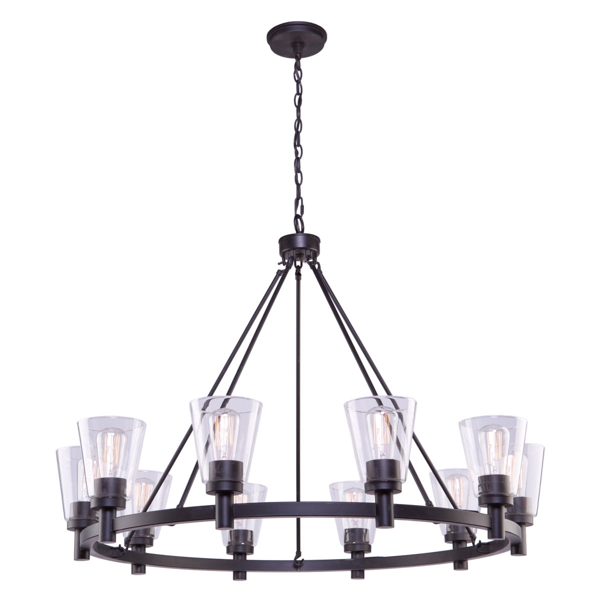 Chandeliers 10 Light Bulb Fixture With Oil Rubbed Bronze Finish Metal
