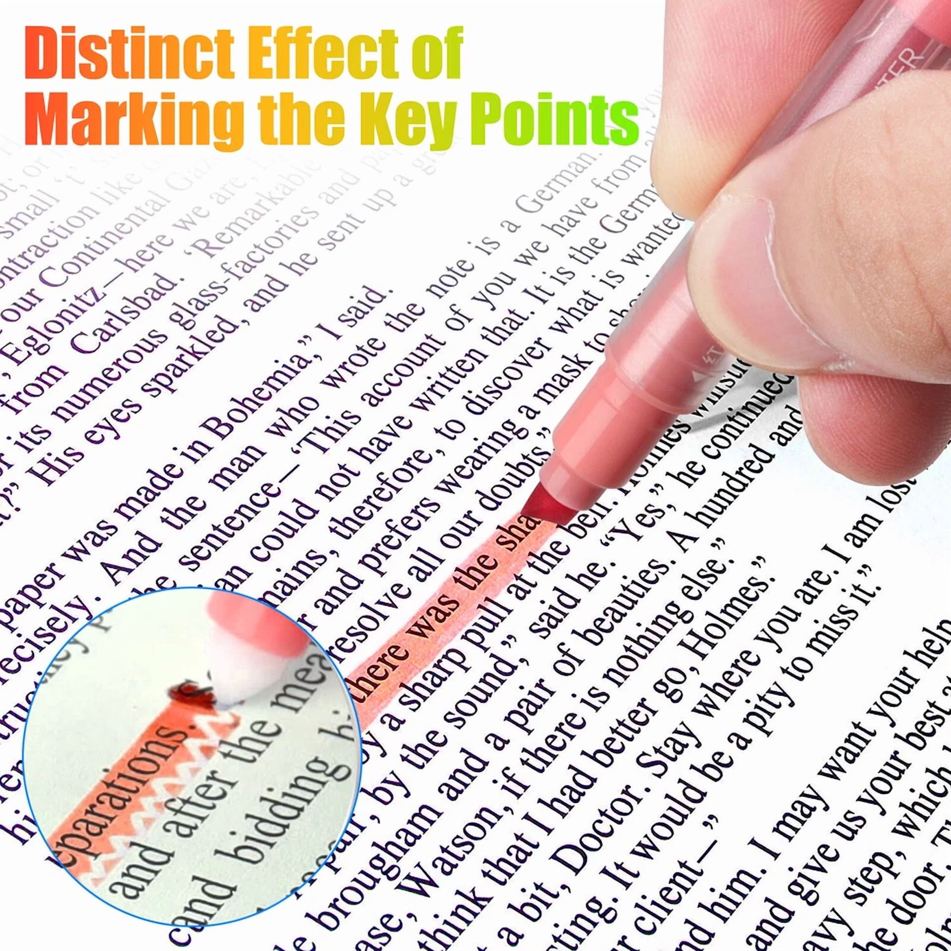 CRESTIN- 10Pcs Erasable Highlighters Multifunction Fluorescent Marker Pen For Whiteboard