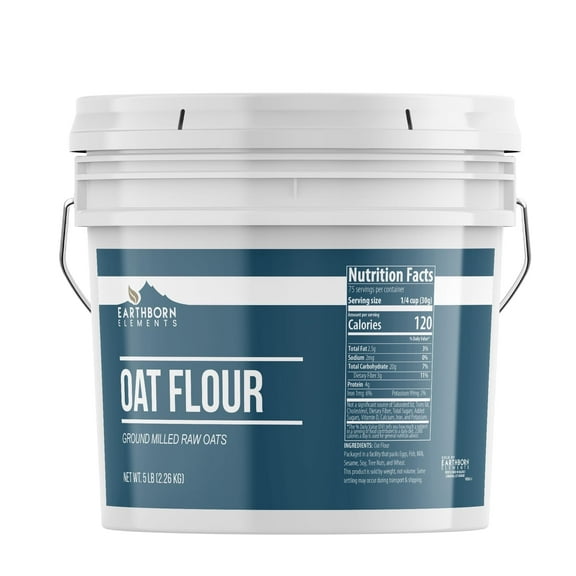 Earthborn Elements Oat Flour 1 Gallon Bucket, Baking, Versatile