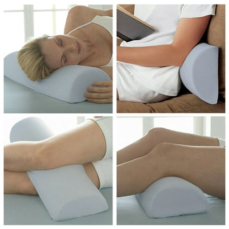Half Moon / Cylinder Memory Foam Pillow - Therapeutic Back and Knee Pain Relief - Bed Pillow, Soft -