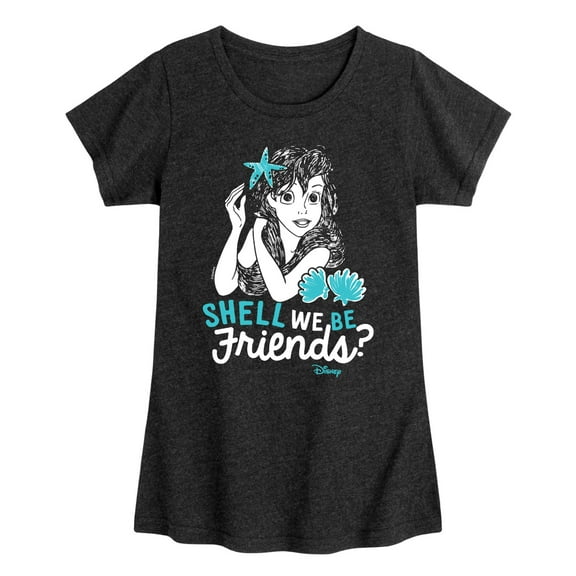 Disney - Shell We Be Friends - Toddler & Youth Girls Short Sleeve Graphic T-Shirt