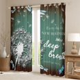 thumbnail image 2 of Feelyou Rustic Dandelion Plant Black Out Curtains, Farmhouse Lodge Cabin Curtains Pack of 2 (42x63 Each), Western Countryside Bedroom Curtains, Blackout Curtains Bedroom Decor, 2 of 6