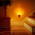 thumbnail image 5 of YANSUN 1W Integrated LED Plug-In Night Light, Black & Brass Amber 2000K Diamond Crystal Column Night Light, Slide Adjustable, Light Sensor, 1-Pack, 5 of 7
