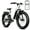 F628-White, variant on Electric Bike for Adults, Peak 1000W Electric Bicycles, E-Mountain Bike, 48V Battery, 26" Fat Off-Road Tires, UL2849, APP Control
