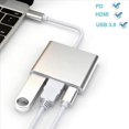 thumbnail image 2 of 2X Convertidor de Cable Adaptador Tipo C para Adaptador Multipuerto AV Digital USB-C MJ1K2AM / una y USB FW3, 2 of 5