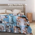 thumbnail image 4 of Custom Throw Blanket for Dad with Photo Personalized Happy Fathers Day Blankets with Pictures Customized Blanket for Dad Grandpa on Fathers day Halloween Christmas New Year A Blankets, 4 of 5