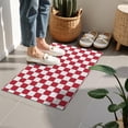 thumbnail image 4 of Red and White Checkered Pattern Door Rugs,Washable Non Slip Door Mats Indoor,Decorative Door Mats,Entry Mat Indoor for Entrance,Bedroom,Kitchen,Bathroom,16"x24", 4 of 6