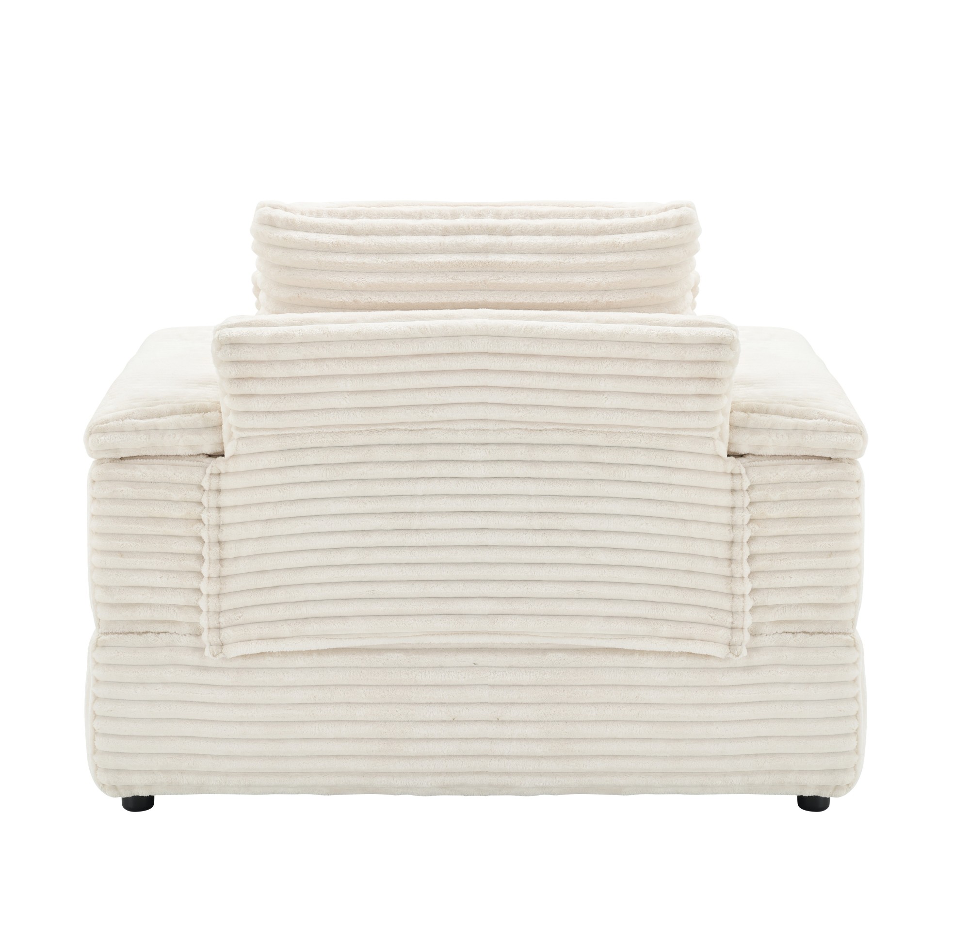 Chaise Lounge Chair Indoor,Upholstered Sofa Bed with Throw Pillows,Sleeper Chair for Living Room,Bedroom,White