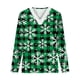 thumbnail image 4 of Puntoco Mujer Navidad Moda Impreso Encaje Manga Larga Blusa Cuello V Casual tops Puntoco Puntoco-7122, 4 of 5