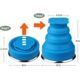 thumbnail image 2 of Collapsible Travel Cup 6oz, Portable Foldable Drinking Mug with Lid, Leakproof Silicone Water Bottle for Outdoor, 2 of 5
