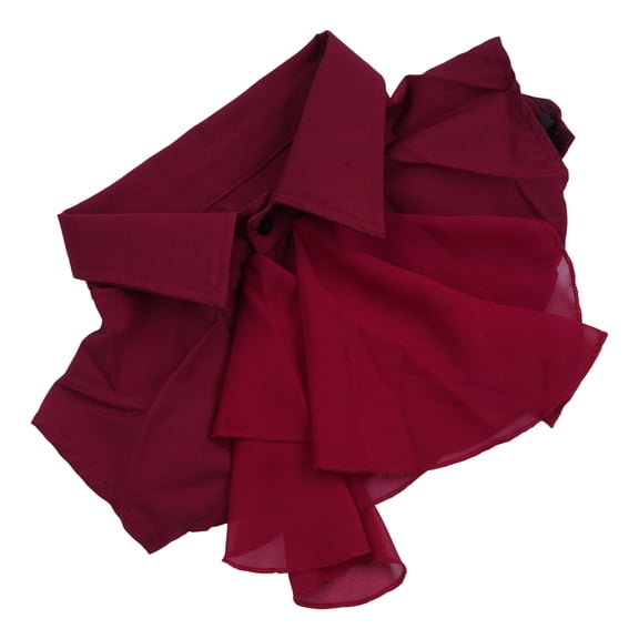 Victorian French Styles Shirt Collar Enhancers Ruffled Front Jabot Detachable False Collar Layering Crop Top for Women