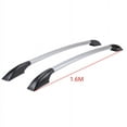 thumbnail image 5 of Phyun Pair 1.6m Car Decorative Roof Luggage Rack Silver Aluminum Side Bar Rail Sticker, 5 of 5