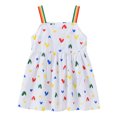 thumbnail image 2 of Lilgiuy Baby Girl Summer Clothes Toddler Kids Baby Girls Fashion Cute Sleeveless Sweet Heart Rainbow Print Slip Dress, 2 of 5
