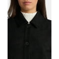 thumbnail image 4 of Time and Tru Women's Faux Suede Button Front Jacket, Sizes XS-XXXL, 4 of 5