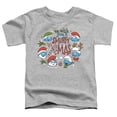 thumbnail image 2 of Smurfs We Wish You A Smurfy Christmas Kids T Shirt (3) for Toddler Boys and Girls, Athletic Heather, 2 of 3