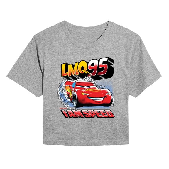 Cars - Lightning McQueen Retro - Juniors Cropped Graphic T-Shirt