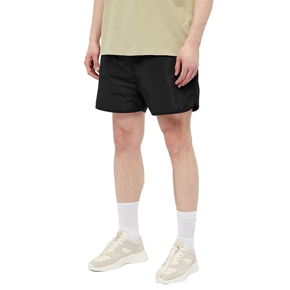 OSOLU Solid Color Mens Comfortable Casual Loose Drawstring Knee Length Tracksuit Shorts Daily Relaxed Fit Breathable Workout Training Joggers Bottoms