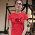 thumbnail image 3 of Tee Hunt Cute Smiling Lips Women's T-Shirt Novelty T-Shirt Sassy Classy Smile Positive Vibes Tee, Red, 3X-Large, 3 of 5