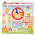thumbnail image 4 of Reloj de madera educativo para niños, juguete con calendario y fecha, accesorios de aprendizaje preescolar, 4 of 13